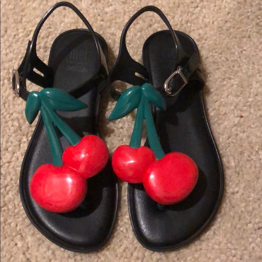 Mini Melissa  cherry sandals.